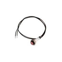 1 pcs : PM3-PRDW12.0 - LED Panel Mount Indicators 8.4mm Red Diff 12in IP67 Rtd Sealed PMI