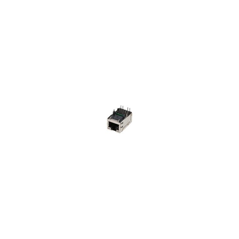 1 pcs : 93628-3721 - Modular Connectors / Ethernet Connectors MXMag GIG 8CORE RJ45 1IN W/LEDs GRN/GRN