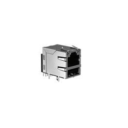 1 pcs : GSP1X-188S7-QQ-G/Y - Modular Connectors / Ethernet Connectors RJ45 ModJk w Gb. Mag Over USB-A LED