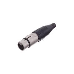 1 pcs : AC4FJ - XLR Connectors 4 Pole XLR Cable Conn Female Machined Contacts Large Cable Clamp Nickel Finish