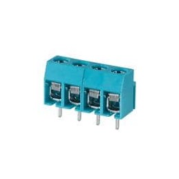 1 pcs : TB003-500-P04BE - Fixed Terminal Blocks Terminal block, screw type, 5.00 , horizontal, 4 poles, CUI Blue, Philip's head 