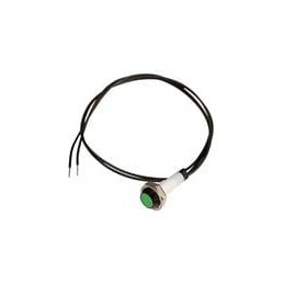 1 pcs : PM3-PGDW12.0 - LED Panel Mount Indicators 8.4mm Grn Diff 12in IP67 Rated PMI