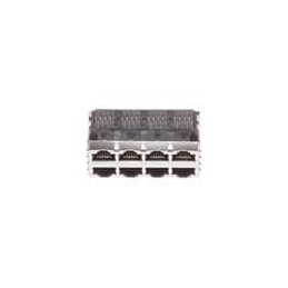 1 pcs : CRJ036-5-TH - Modular Connectors / Ethernet Connectors RJ jack, 2x4 port, 8P8C, 50u, shielded, spring tabs