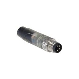1 pcs : PXPPNP08FIM04ACL015PVC - Sensor Cables / Actuator Cables M8 A-coding 4P Male Straight Molding Cable With LED PNP0.25mm L