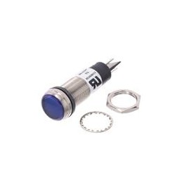 1 pcs : 656-1402-304F - LED Panel Mount Indicators 1/2 Flat Blue 5VDC w/Terminals