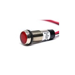 1 pcs : 656-3102-304F - LED Panel Mount Indicators 1/2 Dome Red 5VDC w/Terminals