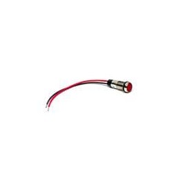 1 pcs : 656-1103-303F - LED Panel Mount Indicators 1/2 Flat Red 12VDC w/Leads
