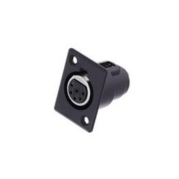 1 pcs : D6FDB - XLR Connectors 6P XLR F Ag/BLK NON-LOCK