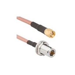 1 pcs : 095-902-530-006 - RF Cable Assemblies N-Type Str Bkhd Jk t RG-142 50 Ohm 6 Inch