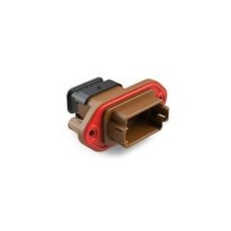 1 pcs : AT04-12PD-PM15 - Automotive Connectors 12 Position Receptacle, Pin, Panel Mount, Key D, Self-Threading, Strain Relief