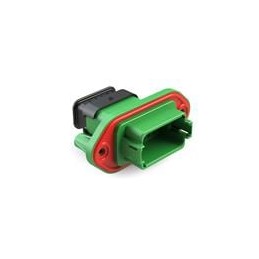1 pcs : AT04-12PC-PM15 - Automotive Connectors 12 Position Receptacle, Pin, Panel Mount, Key C, Self-Threading, Strain Relief