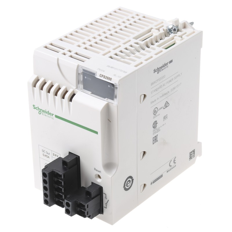 1 pcs - Schneider Electric Modicon M340 Series PLC Power Supply for Use with Modicon M340, 264 V