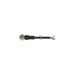 1 pcs : 7000-12221-6140500 - DIN Connectors M12 female 0 with cable, PVC 4x0.34 bk UL/CSA 5m