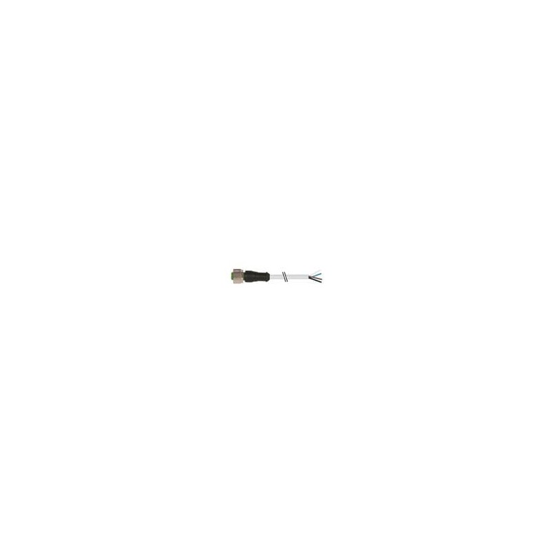 1 pcs : 7000-12221-2140500 - DIN Connectors M12 female 0 with cable, PVC 4x0.34 gy UL/CSA 5m