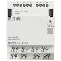 1 pcs - Eaton EasyE4 Series Module, 100 - 240 V ac/dc Supply, Digital, Relay Output, 8-Input, Digital Input