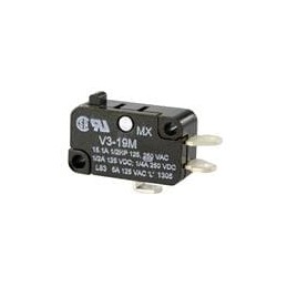 1 pcs : V3-19M - Basic / Snap Action Switches SPDT 15A 125VAC Round Pin Plunger