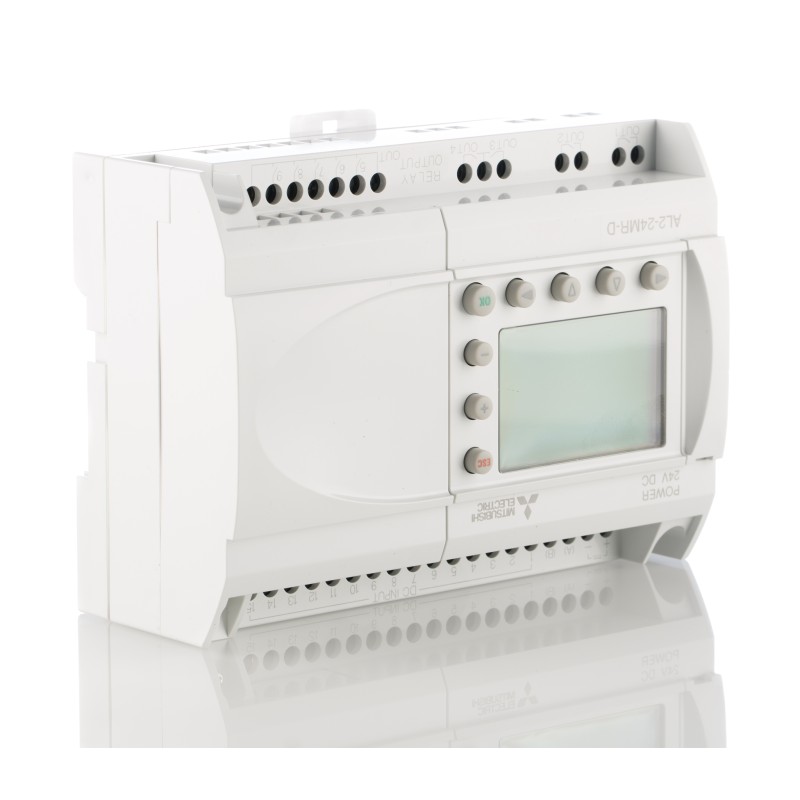 1 pcs - Mitsubishi Alpha 2 Series Logic Module, 24 V dc Supply, Relay Output, 15-Input, Digital Input