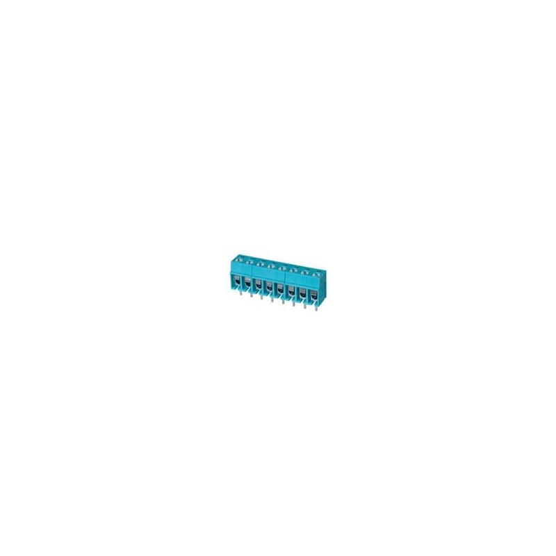 1 pcs : TB001-500-08BE - Fixed Terminal Blocks Terminal block, screw type, 5.00 , horizontal, 8 poles, CUI Blue, slotted screw, 