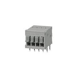 1 pcs : TBL009-254-04GY-2GY - Fixed Terminal Blocks Terminal block, screwless, 2.54, Horizontal, 4, Gray w Gray Button