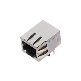 1 pcs : J0012D21NL - Modular Connectors / Ethernet Connectors 1X1 TAB DOWN 10/100