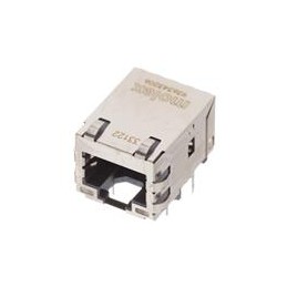 1 pcs : 93634-3206 - Modular Connectors / Ethernet Connectors 0.85IN STNDRD MXMAG 6 CORE FE W/ LEDs