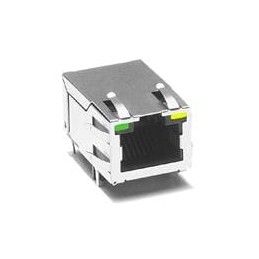 1 pcs : J1006F01PNL - Modular Connectors / Ethernet Connectors 1X1TAB UP 4-CORE