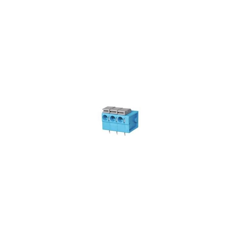 1 pcs : TBL004-508-03BE-2GY - Fixed Terminal Blocks Terminal block, screwless, 5.08, Horizontal, 3 Blue w Grey button