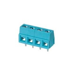 1 pcs : TB006-508-04BE - Fixed Terminal Blocks Terminal block, screw type, 5.08 , horizontal, 4 poles, CUI Blue, slotted screw, 