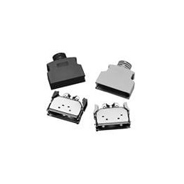 1 pcs : 10314-3210-006 - D-Sub Backshells 14P SHELL FOR IDC BLK PLASTIC