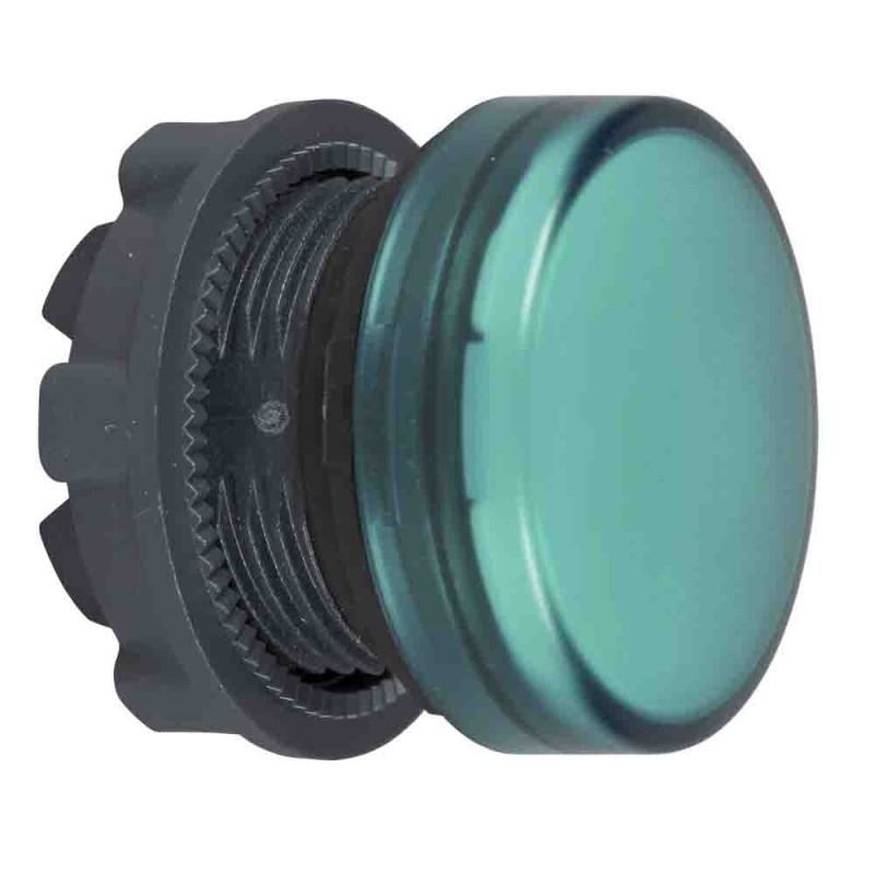1 pcs - Schneider Electric Green Pilot Light Head, 22mm Cutout Harmony XB5 Series