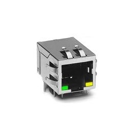 1 pcs : J0026D01NL - Modular Connectors / Ethernet Connectors 1X1 TAB DOWN 10/100