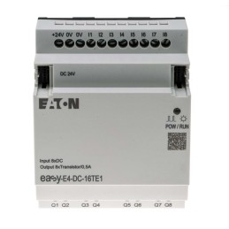 1 pcs - Eaton EasyE4 Series Logic Module, 24 V dc Supply, Transistor Output, 8-Input, Digital Input