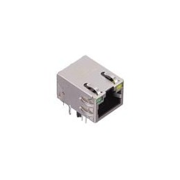 1 pcs : 1-2250024-1 - Modular Connectors / Ethernet Connectors Single Port Tab Up with LED