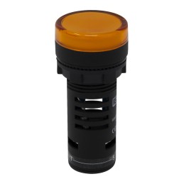 1 pcs - RS PRO, Panel Mount Yellow LED Pilot Light, 22mm Cutout, IP65, Round, 230V ac