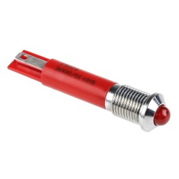 1 pcs - RS PRO Red Panel Mount Indicator, 24V ac, 8mm Mounting Hole Size, Solder Tab Termination