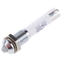 1 pcs - RS PRO Green, Red Panel Mount Indicator, 24V dc, 6mm Mounting Hole Size, Solder Tab Termination