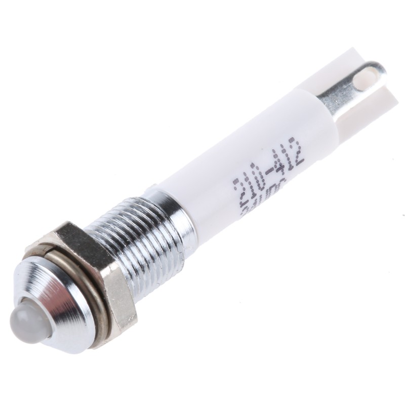 1 pcs - RS PRO Green, Red Panel Mount Indicator, 24V dc, 6mm Mounting Hole Size, Solder Tab Termination