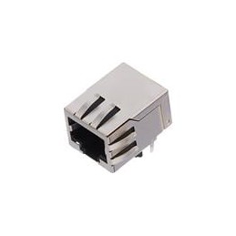 1 pcs : JX0011D21NL - Modular Connectors / Ethernet Connectors 1X1 TAB DOWN ETHERNET (NON PoE)