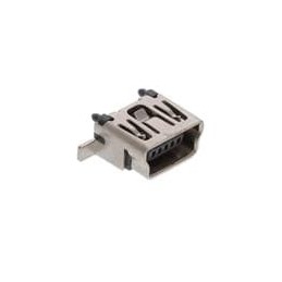 1 pcs : MUSB-B5-S-VT-TSMT-T/R - USB Connectors MINI USB, TYPEB, VERICAL 5 POSIT