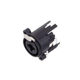 1 pcs : ACJC9AH BULK - XLR Connectors 1/4' XLR Dual Chassis Mount C Type Stereo Vertical PCB Latching Switching XLR