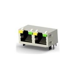 1 pcs : 6116353-1 - Modular Connectors / Ethernet Connectors INV MJ 1X2 PNL GRD LED (G/Y)