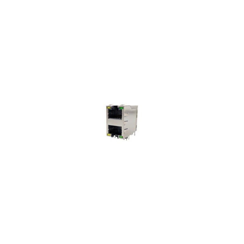 1 pcs : RJE1R288225403 - Modular Connectors / Ethernet Connectors Cat5e 2x1 Stacked With Shield, no LED