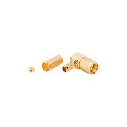 1 pcs : 901-9873 - RF Connectors / Coaxial Connectors R/A PLUG GOLD PLT BRASS RG58 LMR195
