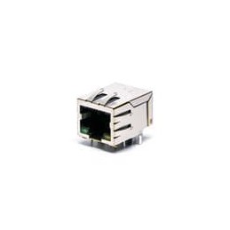 1 pcs : JX00-0027NL - Modular Connectors / Ethernet Connectors 1X1 TAB DOWN W/LED'S ETHERNET (NON PoE)