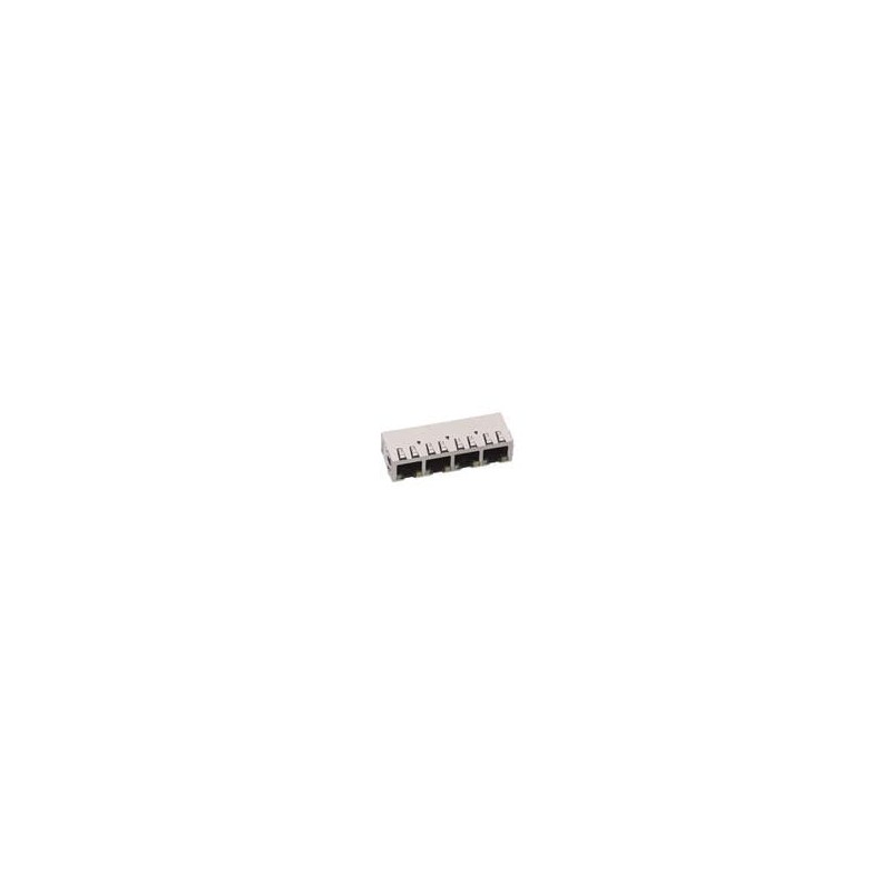 1 pcs : SS74800-007F - Modular Connectors / Ethernet Connectors Harmonica Jacks 4 Ports CAT5E Horizontal (90) 8P 8C PG4 Shielded