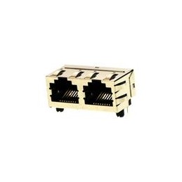 1 pcs : 44248-0085 - Modular Connectors / Ethernet Connectors 8POS R/A SMT 2 PORTS LOW PROFILE INVERTE