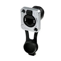 1 pcs : RRE8F-Z-001-0 - Modular Connectors / Ethernet Connectors FEM RJ45 RCPT D-FLNG IP65 GOLD/BLACK