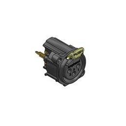 1 pcs : AC3FAV2-AU-PRE - XLR Connectors 3 Pole XLR Female Chassis Mount A Type Gold Contacts Black Finish Vertical PCB