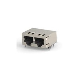 1 pcs : 5406562-1 - Modular Connectors / Ethernet Connectors 2 PORT 8 POS SHLD