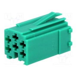 1 pcs x (1)4CARMEDIA - Connector housing, plug, mini ISO, PIN: 6, green, 331444,331450